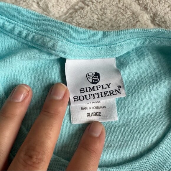 Simply Southern | Marine "Barefoot and Happy" T-shirt Tee | Size Extra Large - Picture 11 of 14